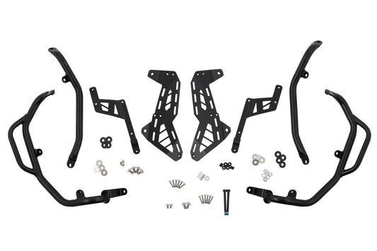 Defensa Alta Negra con Extensión para BMW R 1300 GSA con Defensa Baja OEM