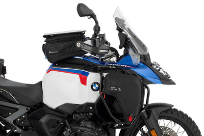 Defensa Alta Negra con Extensión para BMW R 1300 GSA con Defensa Baja OEM