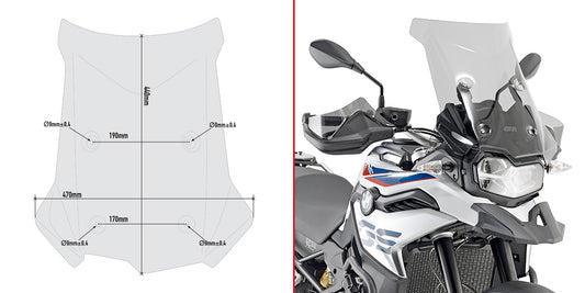 Windshield Humo para BMW 750/850/800 GS/GSA