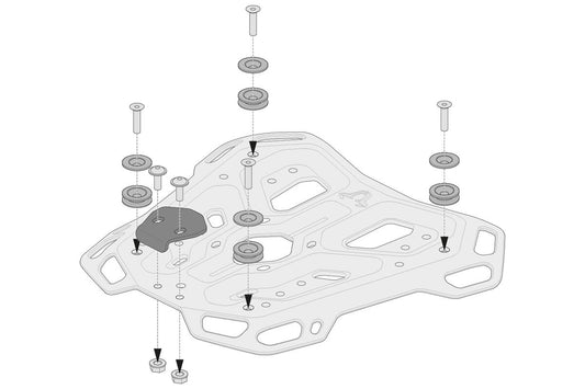 Kit de Adaptadores para Rack de Top Case: Trax