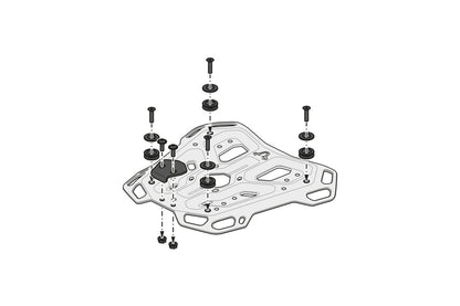Rack para Top Case de BMW 750/800/850 GS (Rack de Acero)