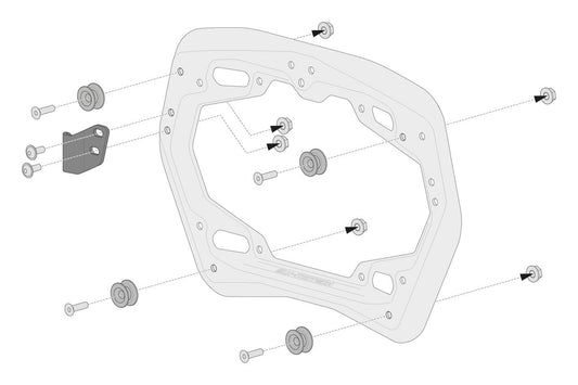 Kit de Adaptadores para Rack de Maletas Laterales: Trax