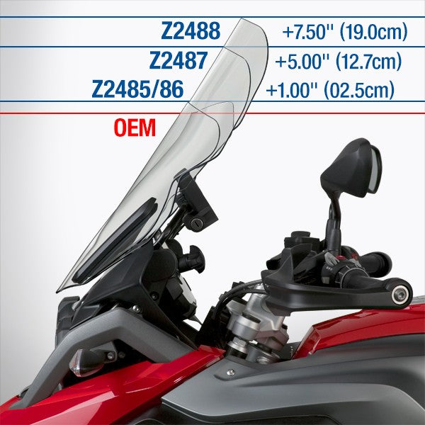 Windshield Z Technik Sport Humo Obsuro para BMW Serie R 1250 GS/GSA
